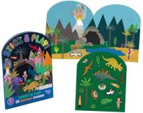 Opakowanie Naklejki wielokrotnego użytku dinozaury