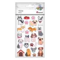 Opakowanie Naklejki wypukłe psy 24szt