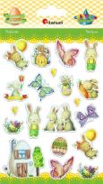 Opakowanie Naklejki wypukłe Wielkanoc 17szt