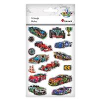 Opakowanie Naklejki wypukłe wyścigówki hologram 16szt