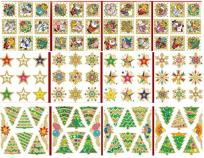 Opakowanie Naklejki z brokatem 11,5x11,5cm MIX