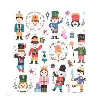 Opakowanie Naklejki z brokatem dziadek do orzechów 25szt