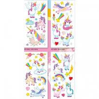 Opakowanie Naklejki z brokatem jednorożce MIX