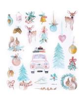 Opakowanie Naklejki z brokatem jolly chrismas 23szt