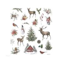 Opakowanie Naklejki z brokatem lovable chrismas 23szt