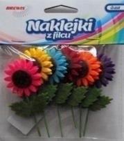 Opakowanie Naklejki z filcu kwiatki 6szt
