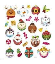 Opakowanie Naklejki z kryształkami bombki 25szt