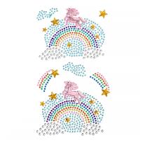 Opakowanie NAKLEJKI Z KRYSZTAŁKAMI JEDNOROŻCE I TĘCZE 7 SZT