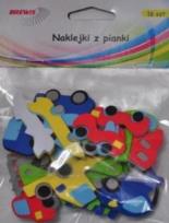 Opakowanie Naklejki z pianki auta 16szt