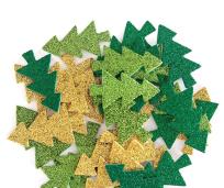 Opakowanie Naklejki z pianki brokat choinki 30szt
