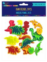 Opakowanie Naklejki z pianki Dinozaury 20 sztuk
