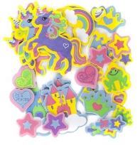 Opakowanie Naklejki z pianki - Jednorożce 50szt