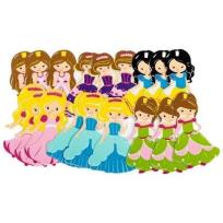 Opakowanie Naklejki z pianki księżniczki 18szt