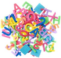 Opakowanie Naklejki z pianki litery i cyfry 94szt