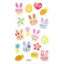 Opakowanie Naklejki z pianki świecące w ciemności zajączki 17 szt.