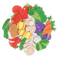 Opakowanie Naklejki z pianki warzywa 44szt