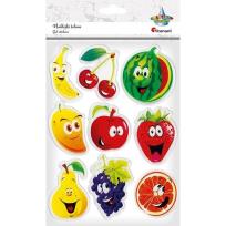 Opakowanie Naklejki żelowe owoce 9szt.