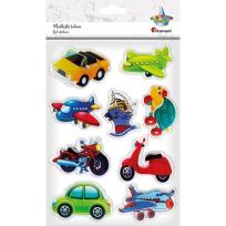 Opakowanie Naklejki żelowe pojazdy 9szt.