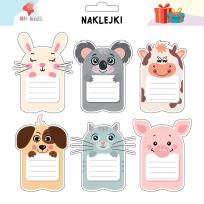 Opakowanie Naklejki zwierzaki na szafkę i zeszyt 2