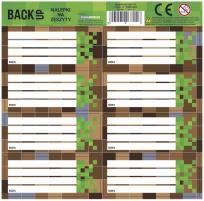 Opakowanie Nalepki na zeszyty BackUp 4 A 68 (25szt) DERFORM