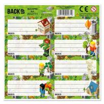 Opakowanie Nalepki na zeszyty BackUp Gra (25szt)