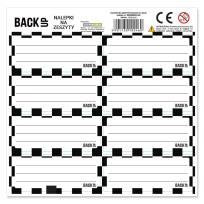 Opakowanie Nalepki na zeszyty BackUp Szachownica (25szt)