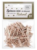 Opakowanie Naturalne spinacze do dekoracji mini 50szt