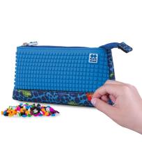 Opakowanie Neoprenowy piórnik na suwak z niebieskim panelem