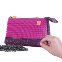 Opakowanie Neoprenowy piórnik na suwak z purpurowym panelem