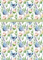 Opakowanie Notatnik 145x197/48K kratka kwiaty i motyle FRESH