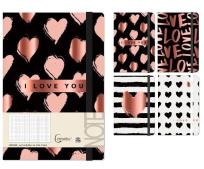 Opakowanie Notatnik A5/96K kratka na gumkę MIX