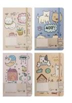 Opakowanie Notatnik A5/96K linia na gumkę MIX