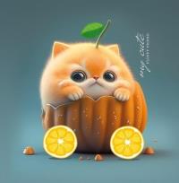 Opakowanie Notatnik ozdobny 100x100/48K gładki TW Kot w dyni