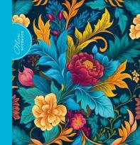 Opakowanie Notatnik ozdobny 100x100/48K kratka Flora nieb.