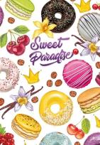 Opakowanie Notatnik ozdobny 143x210/80K kratka Słodkości