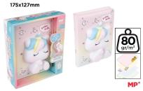 Opakowanie Notatnik z okładką 3D Jednorożec