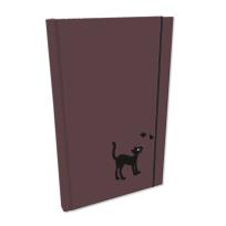 Opakowanie Notes A5 kratka z gumką kot w śliwce BB230023