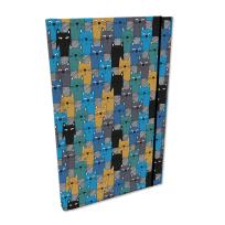 Opakowanie Notes A5 kratka z gumką Soft Touch lakier UV kocury