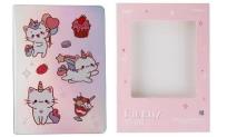 Opakowanie Notes holograficzny kotki jednorożce 19x13,5cm