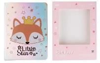 Opakowanie Notes holograficzny lisek 19x13,5cm