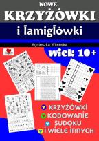 Okładka książki Nowe krzyżówki i łamigłówki wiek 10+