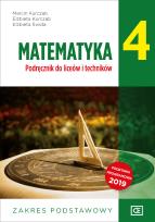 Okładka książki Nowe Matematyka podręcznik dla klasy 4 liceum i technikum zakres podstawowy