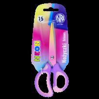 Opakowanie Nożyczki szkolne ergonomiczne Astrakids Neon 15 cm.