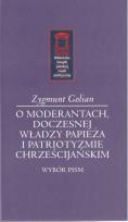 Okładka książki O moderantach, doczesnej władzy papieża i patriotyzmie chrześcijańskim