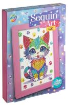 Opakowanie Obraz cekinowy z ramą Kot