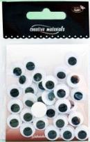 Opakowanie Oczy samoprzylepne okrągłe 12mm 30szt