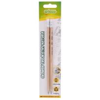 Opakowanie Ołówek trójkątny natura z gumką HB 2szt. CRICCO