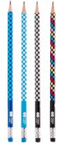 Opakowanie Ołówek trójkątny Skate 2B z gumką Happy Color paczka 24 szt.