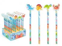Opakowanie Ołówek z gumką do ścierania - morze (24szt)