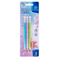 Opakowanie Ołówki grafitowe trójkątne HB Jumbo Astrakids Unicorn 3 szt. z  temperówką